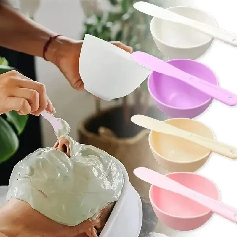 Face Mask Mixing Bowl Set Facial Skin Care Tools Kit Silicone Mask Brush Facial Applicator Spatula Measure Spoon Beauty Supplies Qme