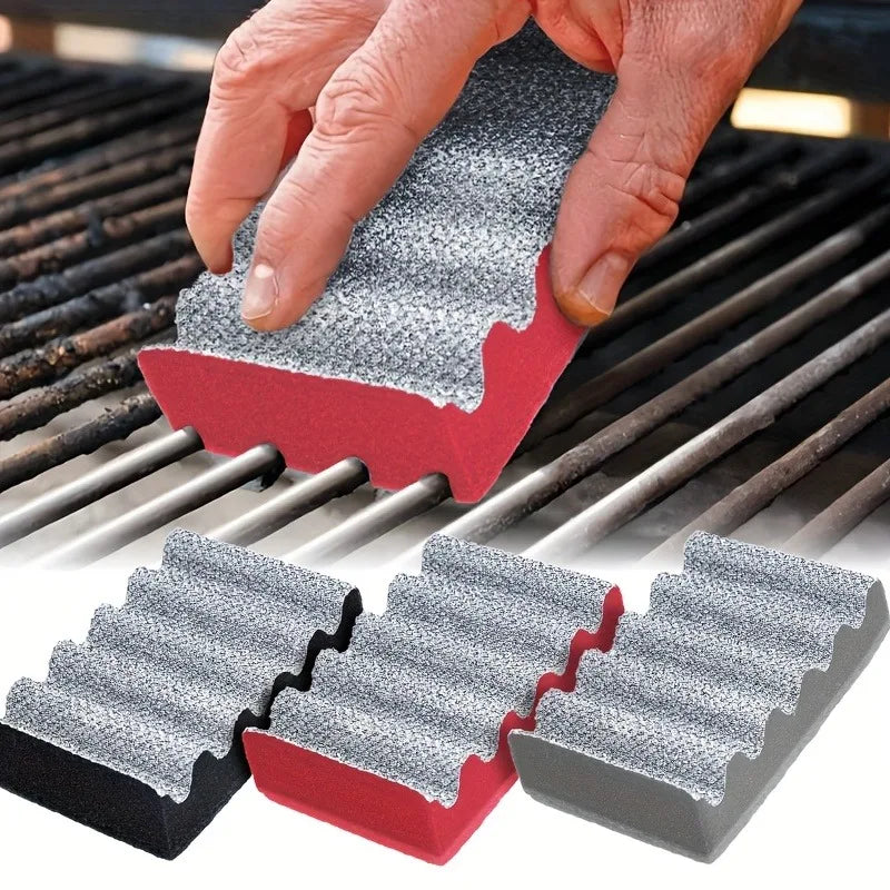 Dual Sided Scrub Pad Coarse Non-scratch Outdoor Grill Kitchen Sink Qme