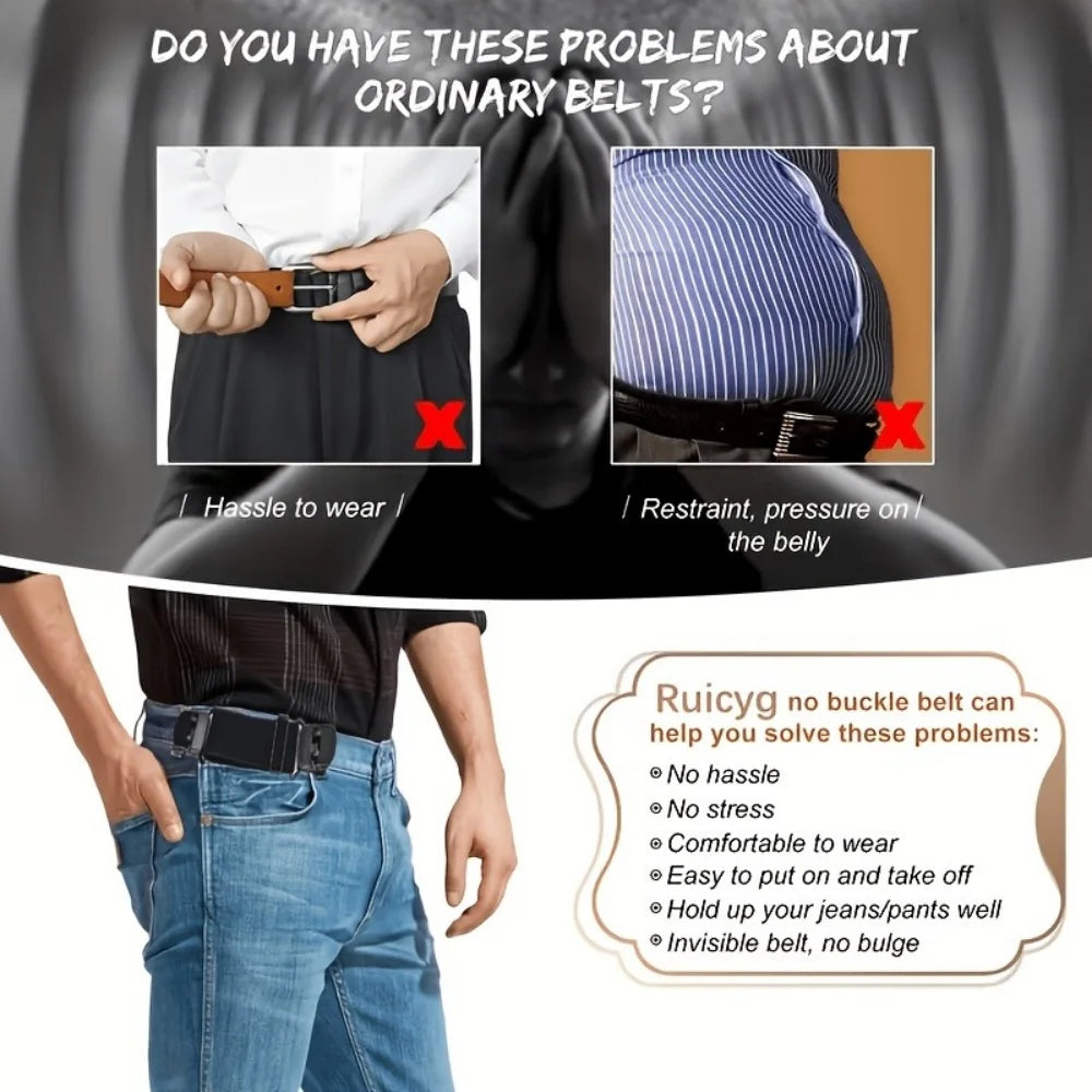 2Pcs Elastic Hidden Belt – Adjustable Lazy Waist Tightening Strap for Pants, Simple & Portable, Unisex Design Qme