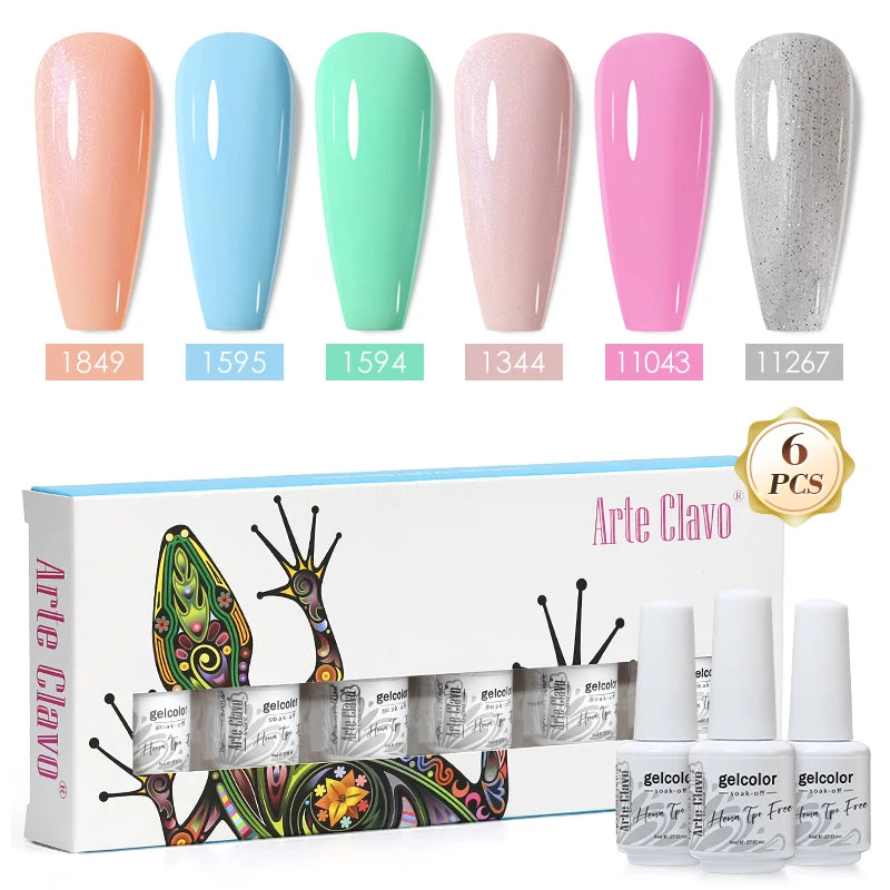 Arte Clavo Colourful Box Nail Gel Polish Semi Permanent UV Led