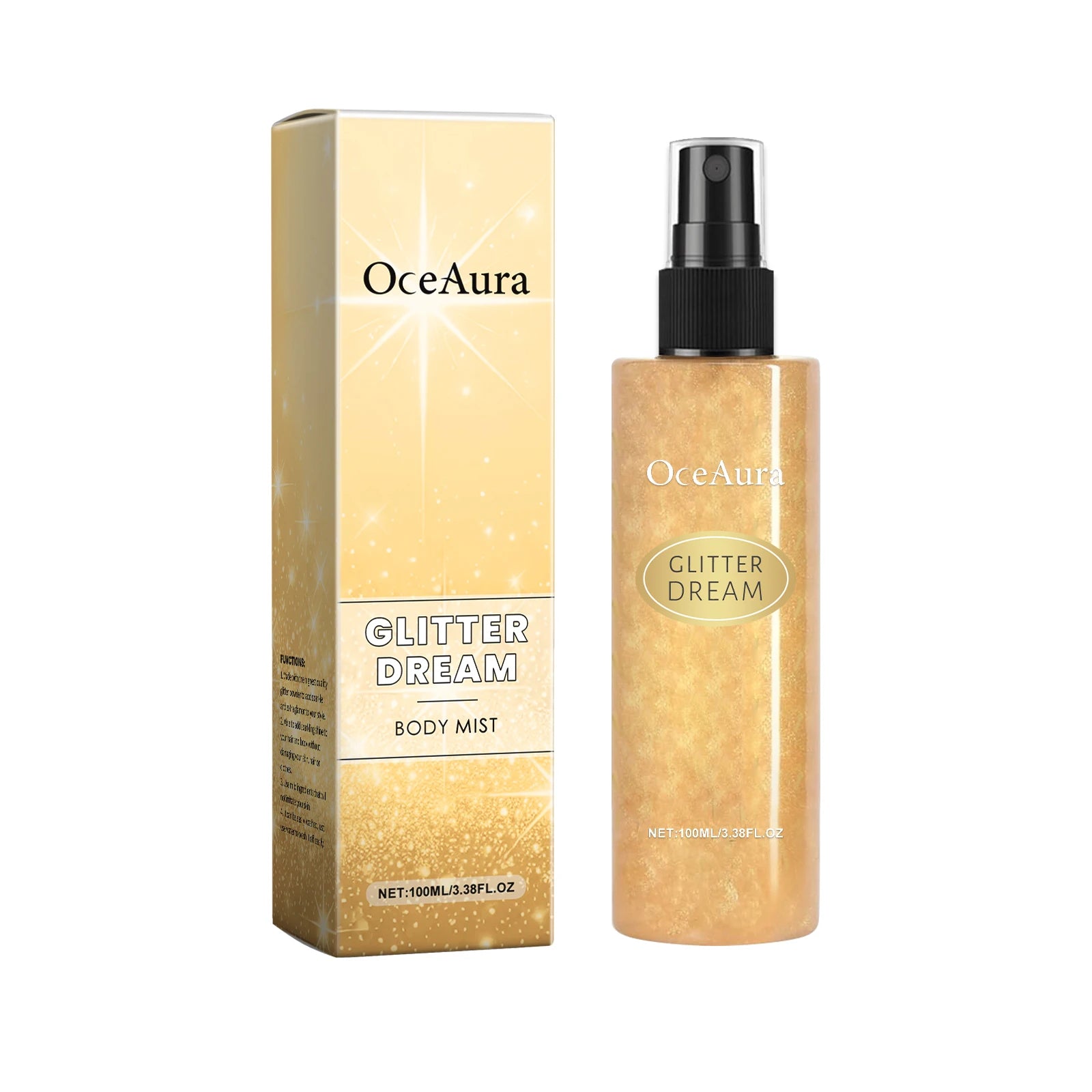 Face Hair Body Glitter Highlighter Spray Improve Skin Gloss Facial Highlight Powder Sparkling Makeup Festival Party Shimmer Oil Qme 100ml Boxed
