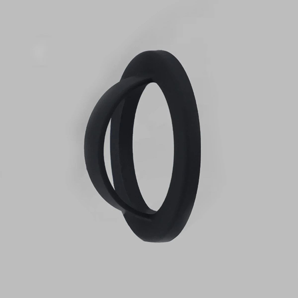 1 Silicone Solid Simple Magnetic Ring Buckle Universal Phone Holder Qme black