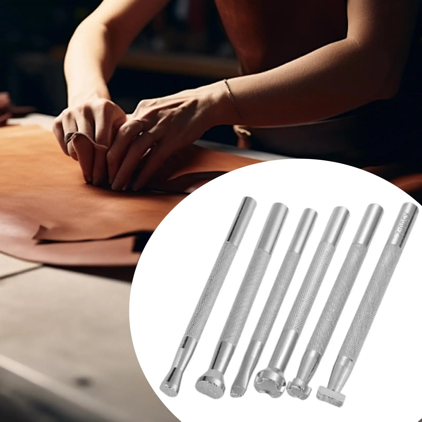 Leather Stamping Tools Embosser Stamp Punch 6 Leatherworking Saddle Qme
