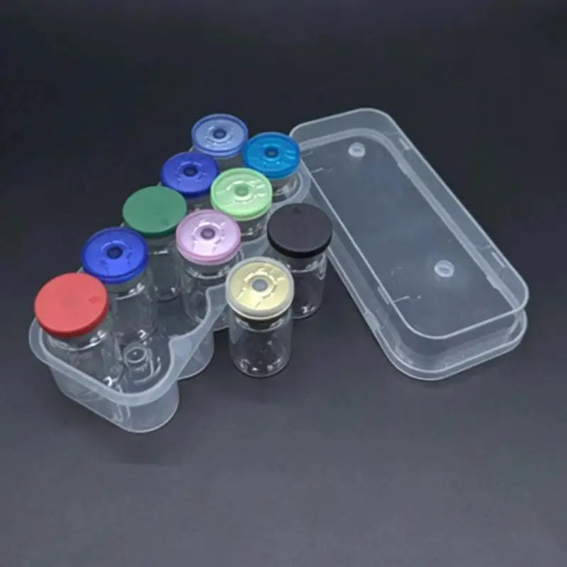 3/5/7/10ml Medicine Bottle Storage Box Plastic Transparent Plastic Vial Organizer Storage Case Cape Dispensing Boxes Qme