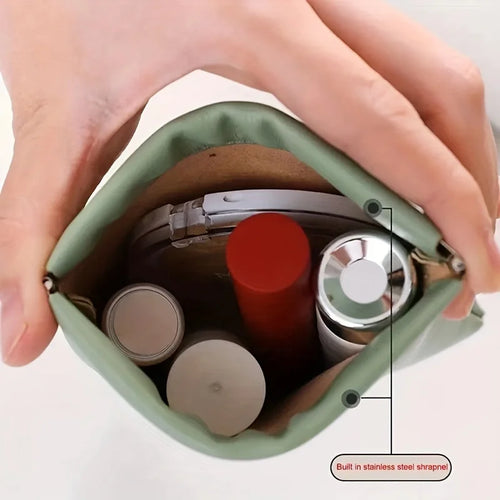 1 Automatic Closure Portable Lipstick Data Cable Storage Bag Outdoor Qme