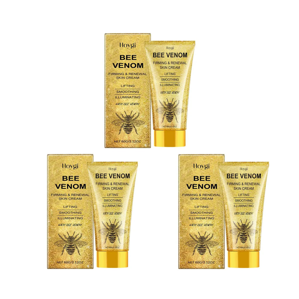 Bee Venom Face Cream Firming Lifting Fade Fine Line Improve Sagging Skin Smoothing Brightening Nourishing Facial Skin Care Qme 3 x 60g boxed