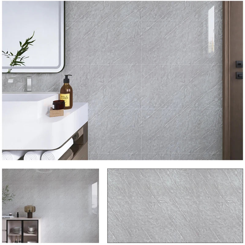 3D Wall Decoration 30*30cm Imitation Tile Wall Sticker Self-adhesive Bathroom Waterproof Moisture-proof Marble Kitchen Wallpaper Qme 4 30cmX30cm-30pcs