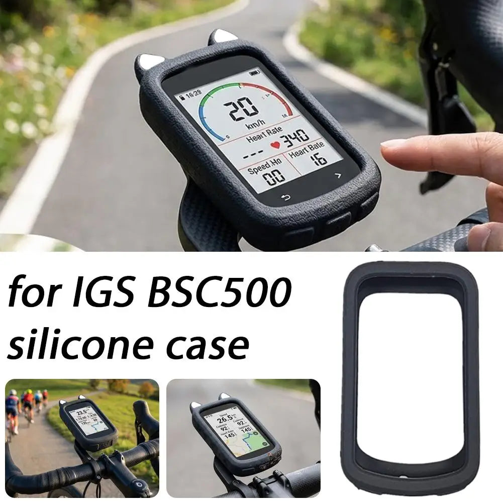 Bike Computer Silicone Case IGS BSC500 Cover Film Accessories Full Qme
