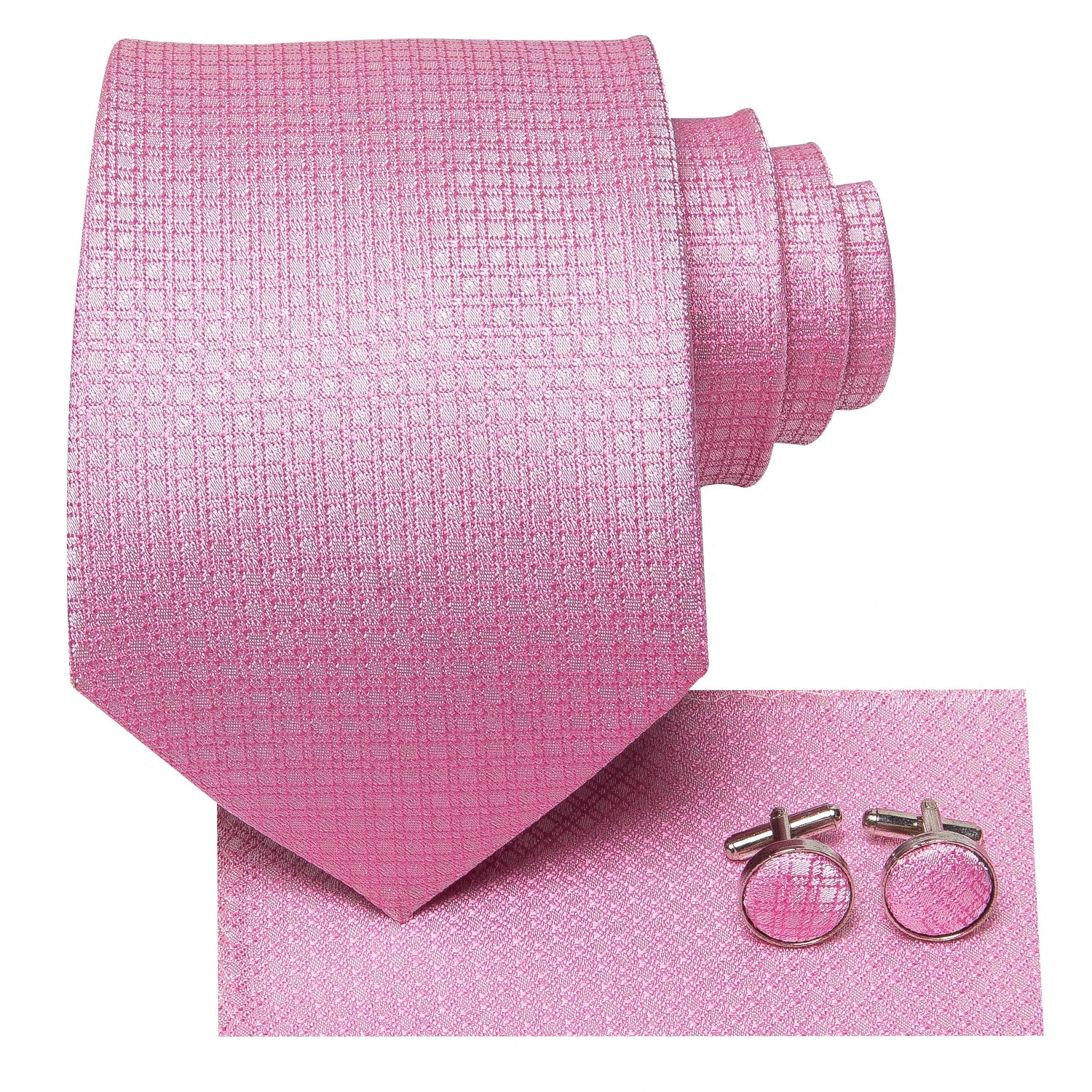 Hi-tie Mens Tie Pink Floral Stripes Solid Paisley Necktie Pocket Qme LDSN3032
