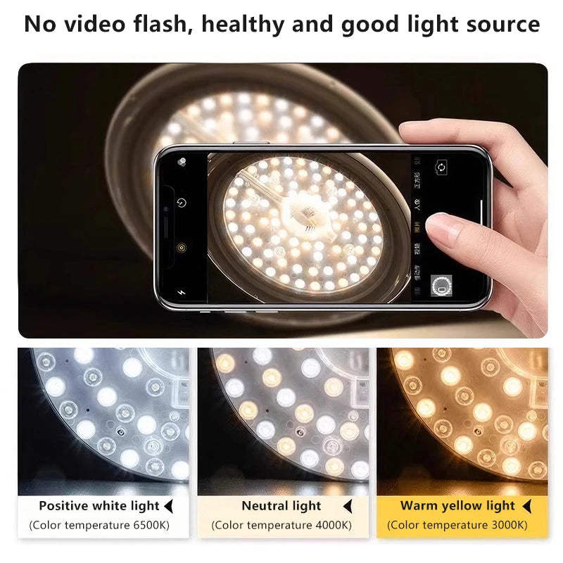 Versatile AC220V LED Round Panel Light Magnetic Suction Available Qme