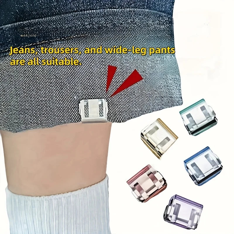 2/4/6/pcs Invisible Leg Shortening Clip, Non-Slip Pants Edge Clip, Used for Anti-Drag Pants Hem Fixing Device, Seam-Free Hidden Qme