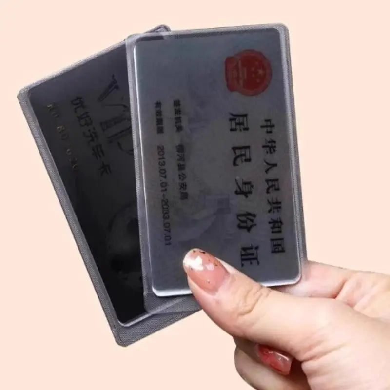 Anti-demag Anti-peep Card Holder Double-sided ID Protective Cover Qme