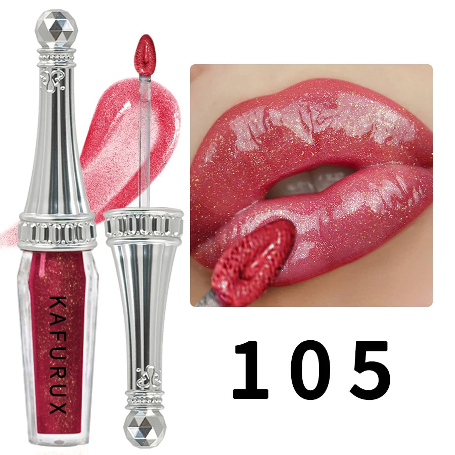 6 Colors Glitter Liquid Lipsticks Shimmer Shiny Lipgloss Pearlescent Qme 105