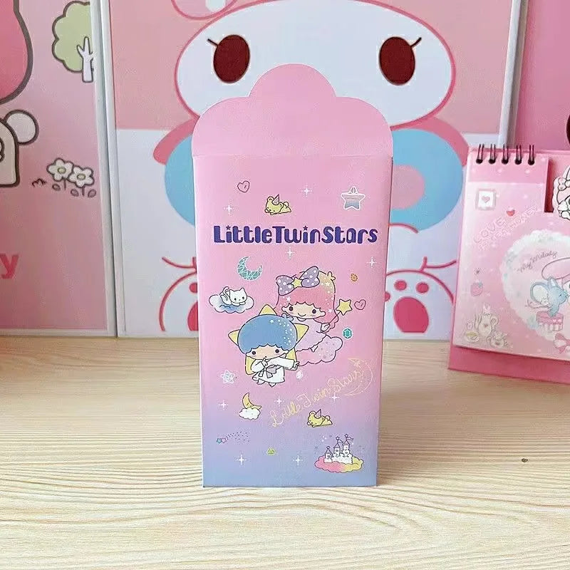 Hello Kitty Kuromi Red Envelope Pouch Cute, Cartoon-Style, Creative, and Trendy Storage Pouch Qme 8 4 pieces