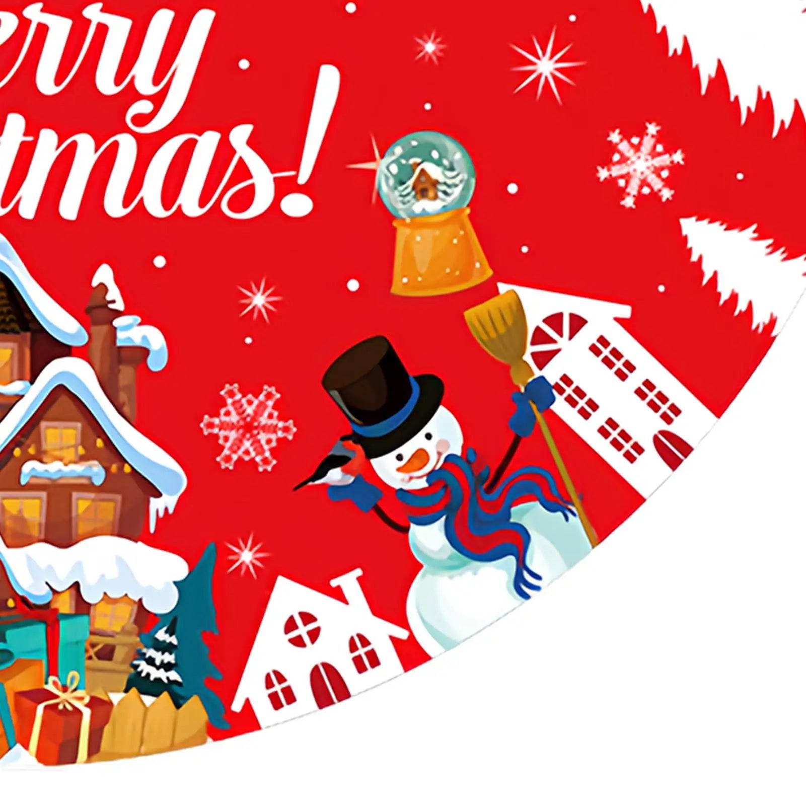 Christmas Party Banner Half Fan Shaped Festival Decoration Waterproof Qme