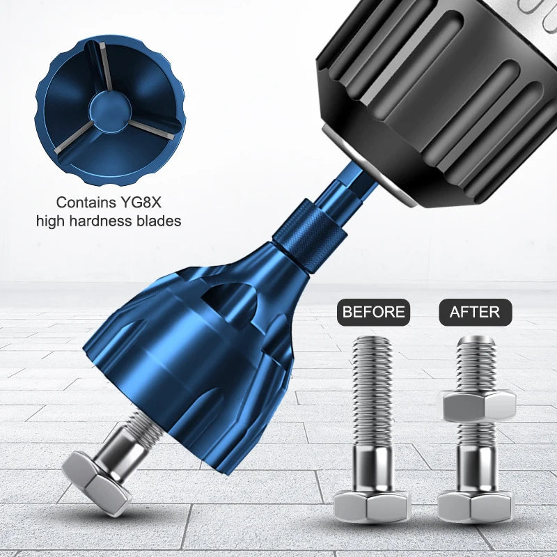 Drill Bit Metal Remove Burr Tool Trimmer Screw Rod Bolt Deburring Qme
