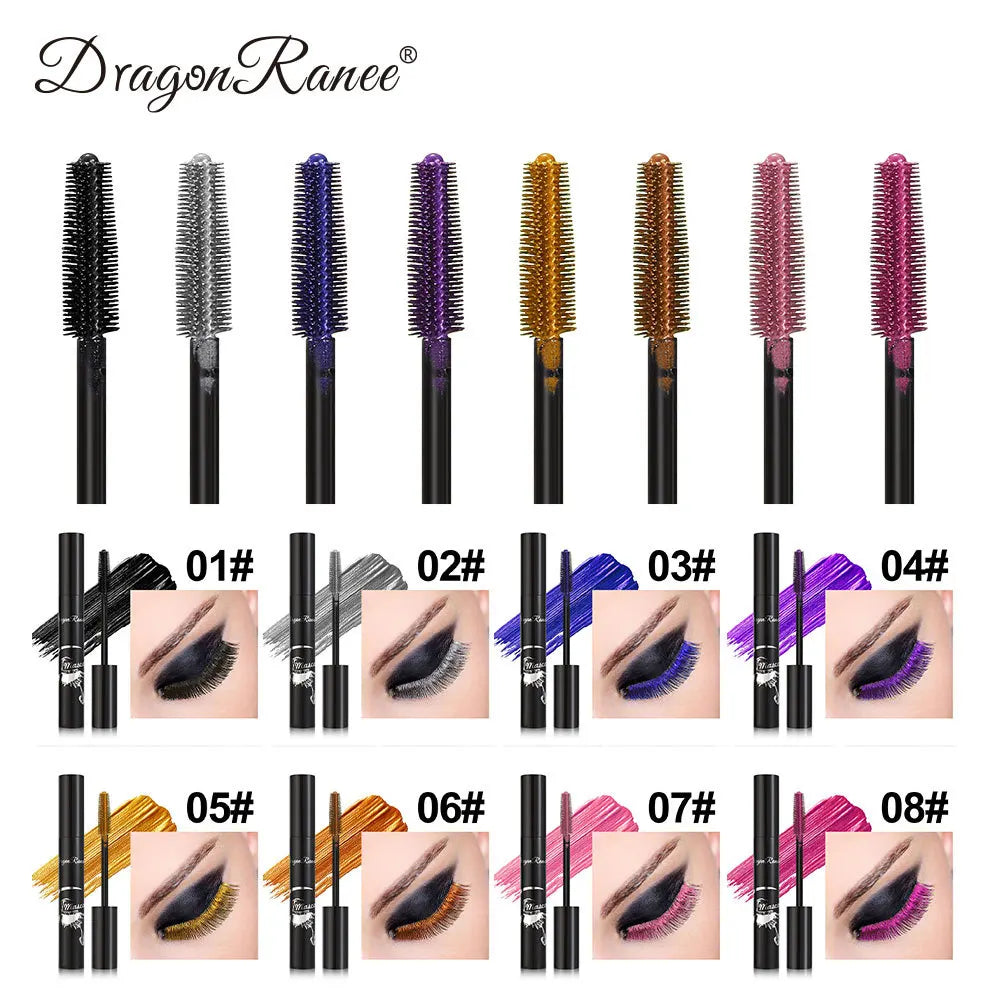 Colorful Volume Mascara Lasting Styling Waterproof Quick Dry Blue Purple Curling Lengthen Long Eyelash Silk Extension Cream Qme