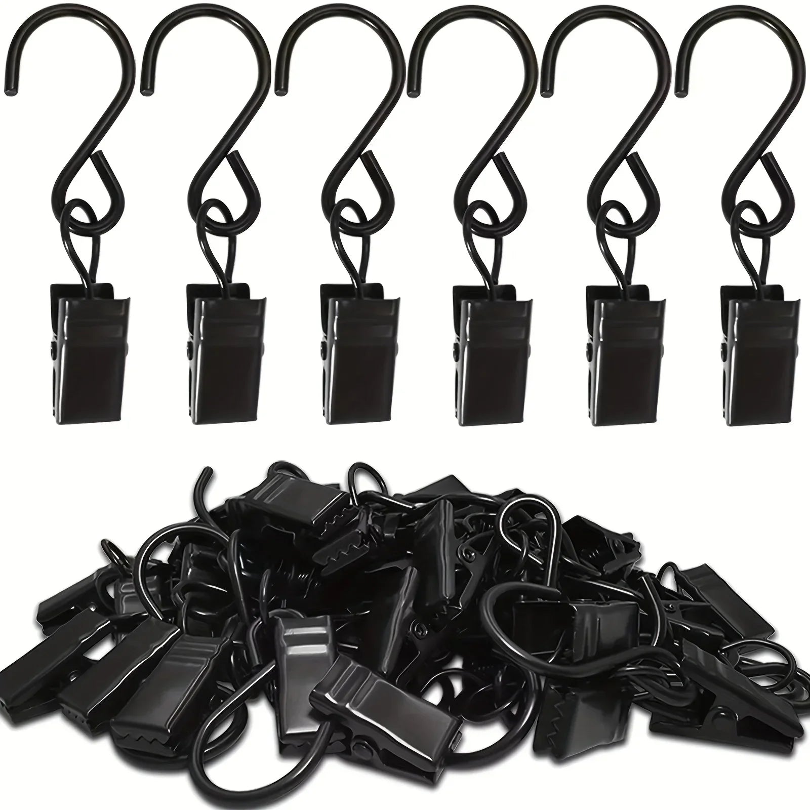 20pcs Of S-shaped Hooks for Curtains, Hangers for Draining Sinks And Camping Tents, Art And Craft Displays, Qme