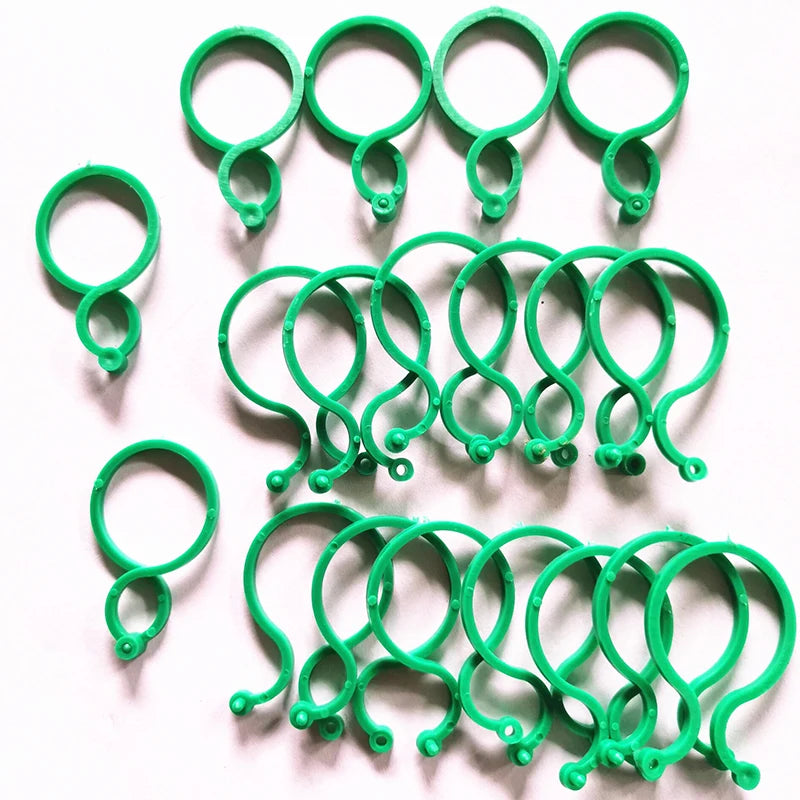 ^100Pcs Garden Vine Strapping Clips Plant Bundled Buckle Ring Holder Tomato Qme