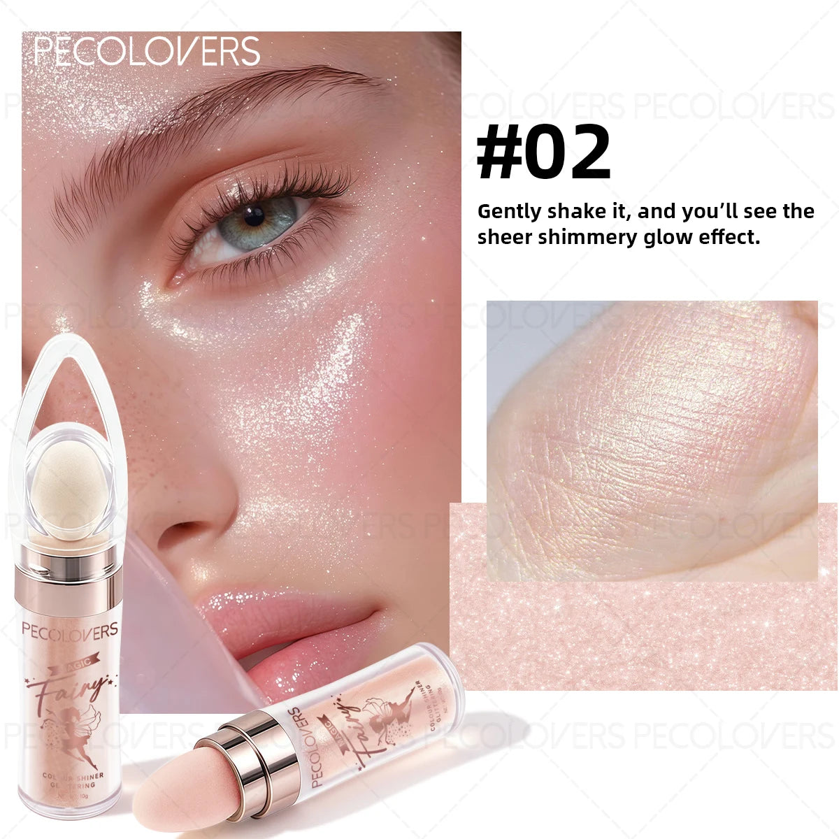 1PC Multifunctional Glitter Powder, Highlighter for Face, Body and Eyes, Brightening Glitter Powder,Suitable for Holiday Makeup Qme 02