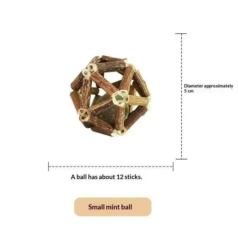 1/2PCS Cat Toys Made Of Wood Sticks Insect Galls Raffia Sisal Rope Teeth Cleaning Toys Cat Teasing Sticks Qme A6
