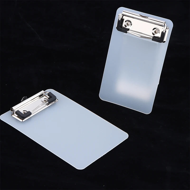 Transparent Clipboard Hanging Hook 1 Portable Office School Qme