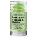 Collagen Infused Matcha Tallow Balm, Beef Tallow & Beeswax Moisturizing Roll On Treatment Qme green 45g