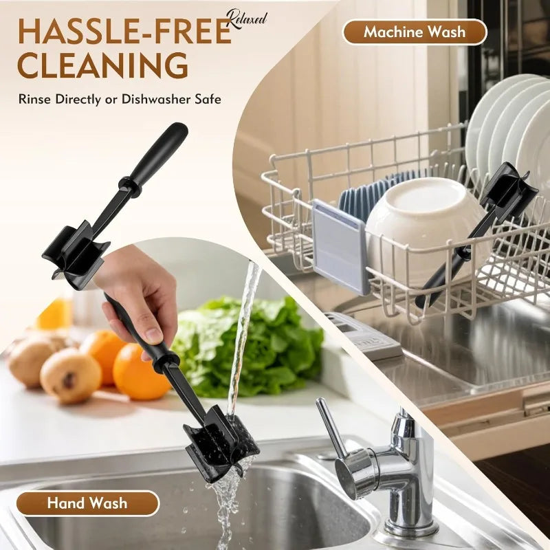 1pc Handheld Meat Chopper High-quality Heat-resistant Masher Mix Grind and Mash Minced Meat Kitchen Meat Cutter Qme