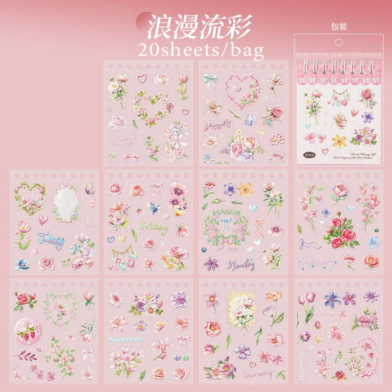 Wreath & Rose Stickers for Journaling and Kuka Card Making, Decor Decals for Cups, Tumblers & Phone Cases, Back to School Haves Qme A
