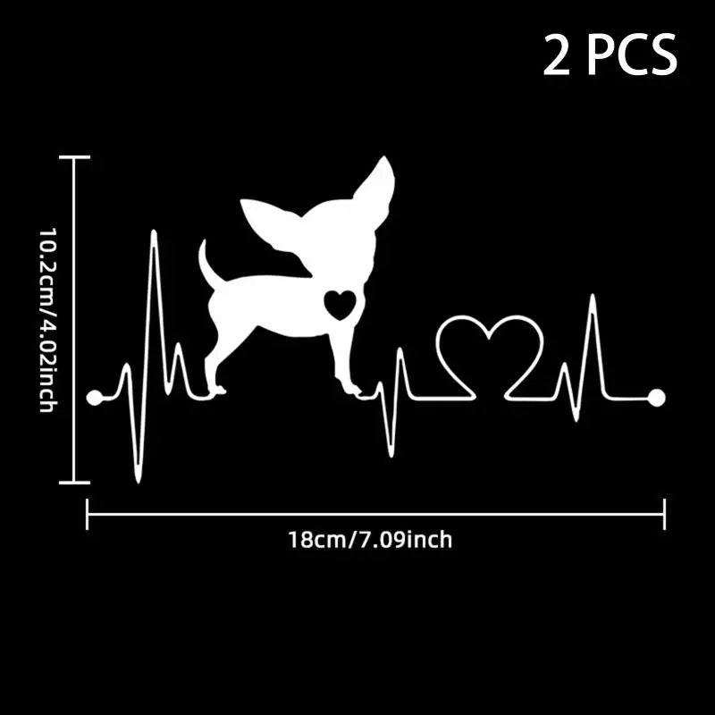 Car Sticker Pet Cat Heartbeat Lifeline Creative Truck Automobiles Qme A11