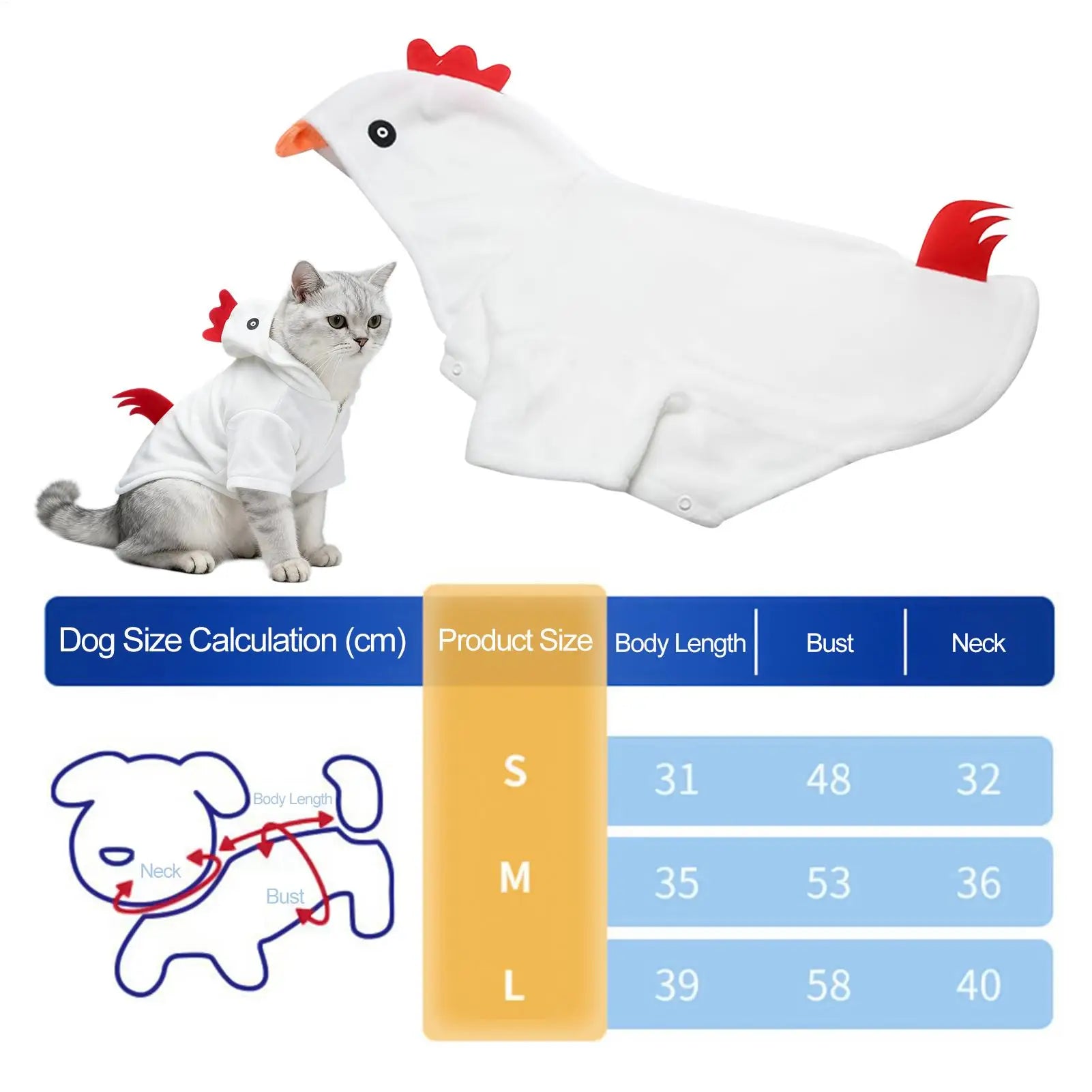 Dog Chicken Costume Funny Chicken Outfits Small Dog Thanksgiving Costume Suit For Medium Puppy Role Play Home Travel Birthday Qme