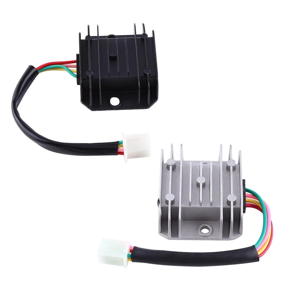 Motorbike Regulator Rectifier 4 Wires 4 Pins 12 Voltage Regulator Rectifier For 150-250CC Motorcycle Scooter Moped ATV Qme