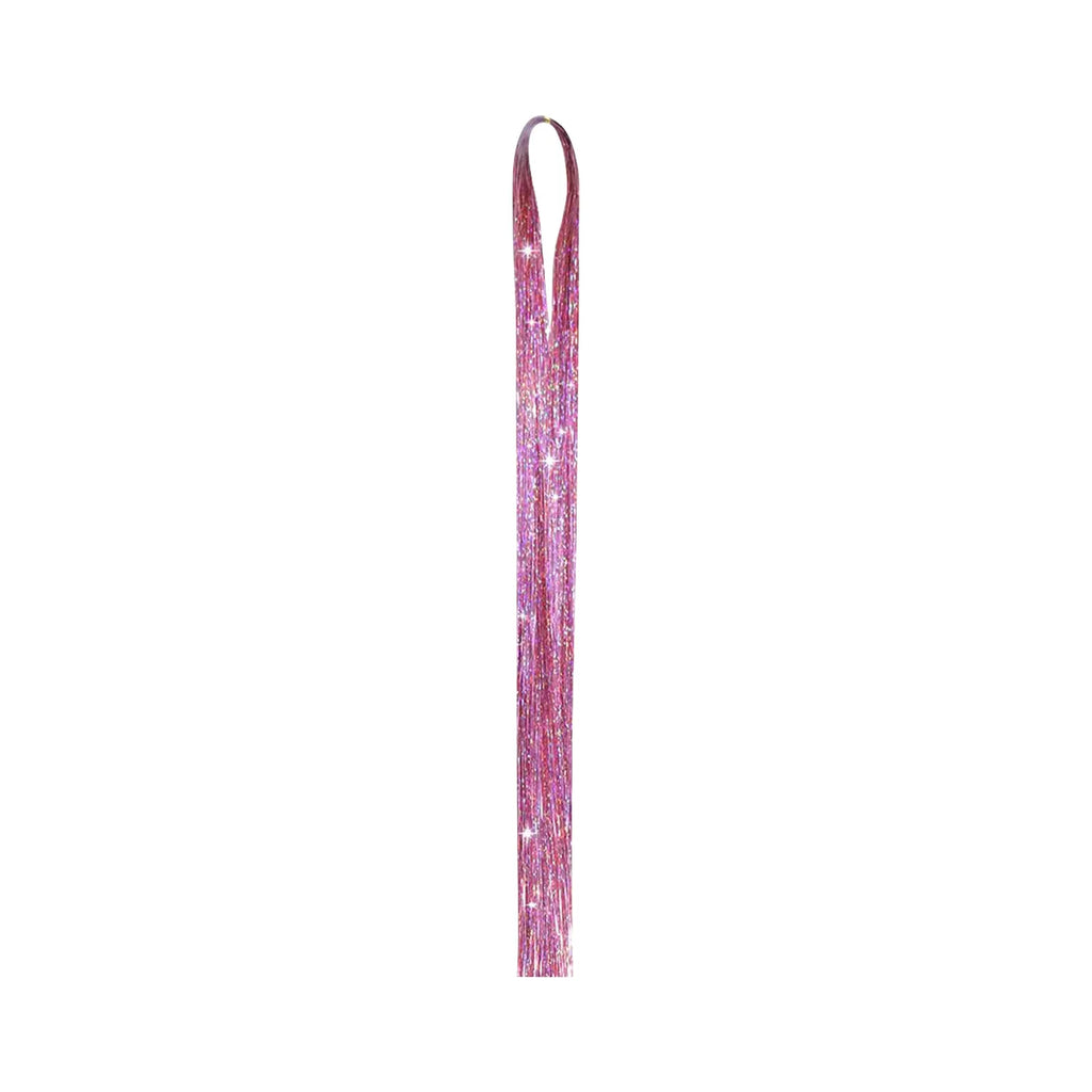 Sparkle Hair Tinsel Synthetic Rainbow Colored Strands Girls Headwear False Hair Extensions Decor Glitter Stage Performace Props Qme