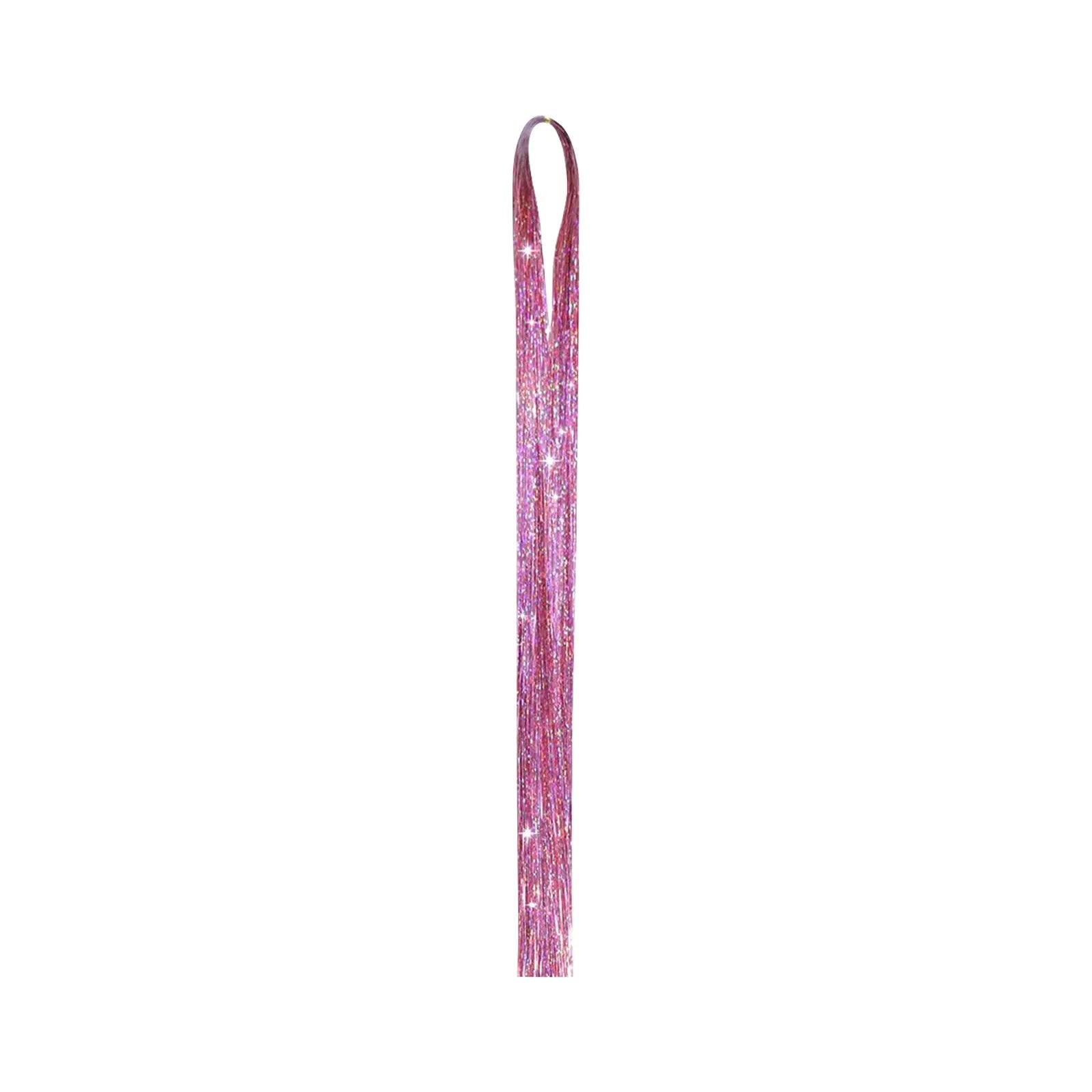 Sparkle Hair Tinsel Synthetic Rainbow Colored Strands Girls Headwear False Hair Extensions Decor Glitter Stage Performace Props Qme