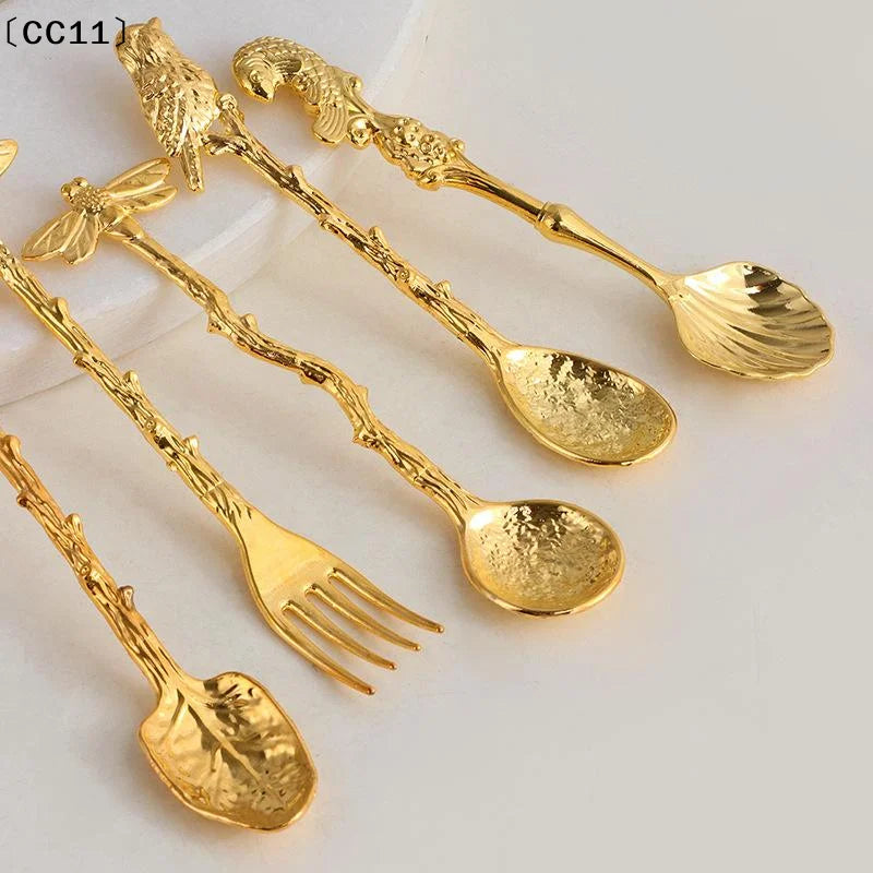 Kitchen Accessories Retro Hotel Family Dessert Coffee Spoon Ice Cream Qme
