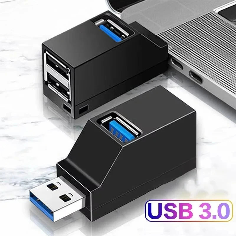 4pcs USB 3.0 Hub 3 Ports High Speed Portable USB Splitter Multi-Interface Expansion Dock Plug and Play USB Hub for Laptop PC Qme