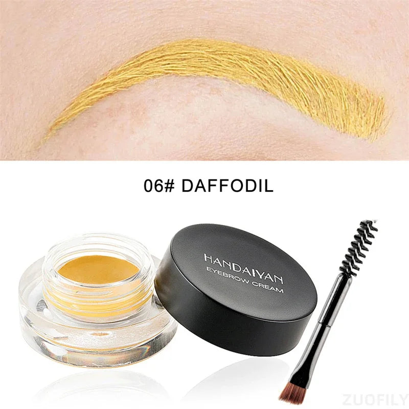 Matte Golded Eyebrow Enhancer Dye Gel Tint Set Waterproof Colour Quick Dry Dyeing Brow Tattoo Tinted Cream Brow Makeup Cosmetic Qme 06