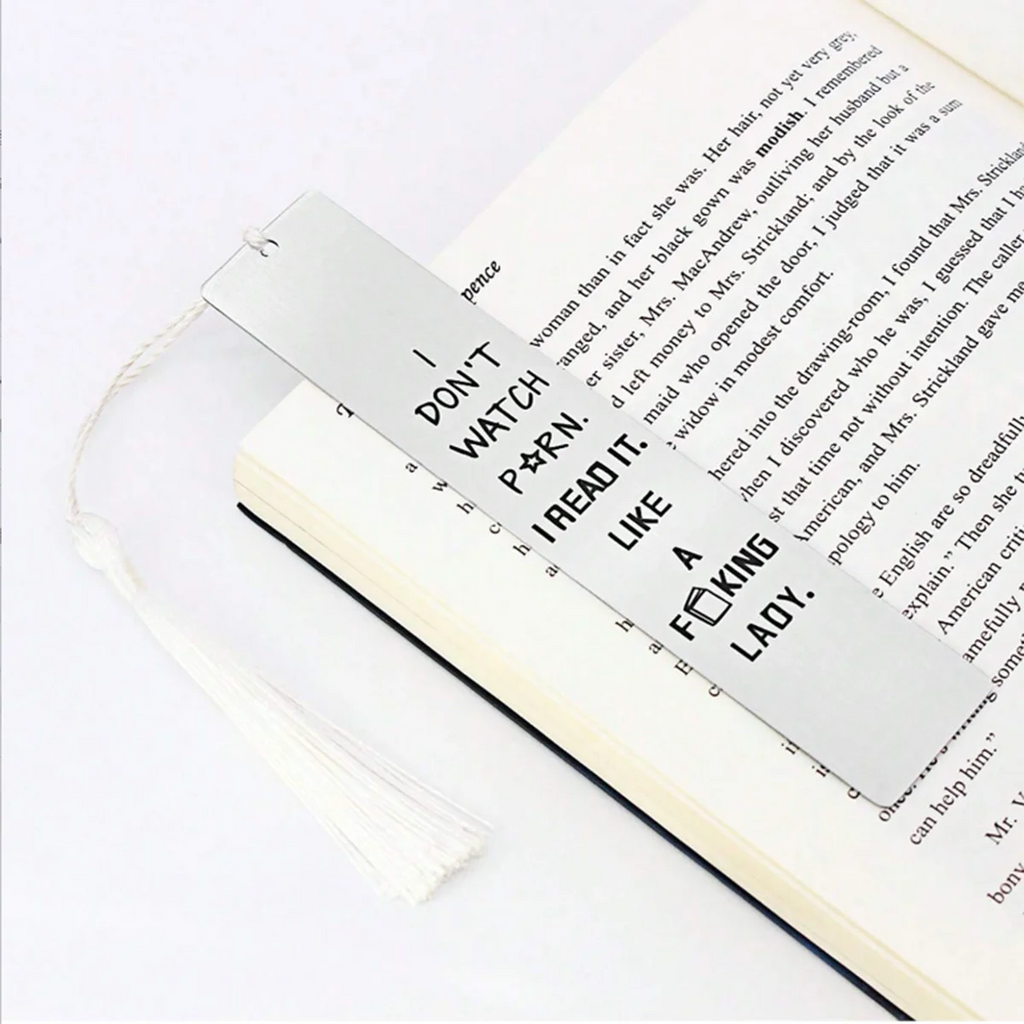 1 pc Silver Painting Metal Stainless Bookmark With Tassel For Book Club Reader Writers Book Lovers Students Story Qme