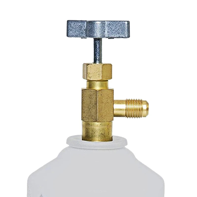 1/4 Thread Adapter R-134a Refrigerant Can Dispensing Bottle Tap Opener Valve 60*35mm Car Air Conditioner Auto Car Accessories Qme