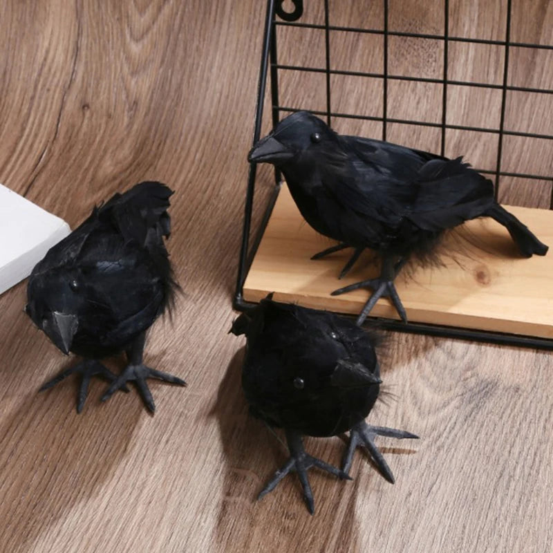 ^Simulation Black Crow Raven Bird Repellent Pest Control PigeonRepellent Garden Decoration Outdoor Decoracion Exterior Qme