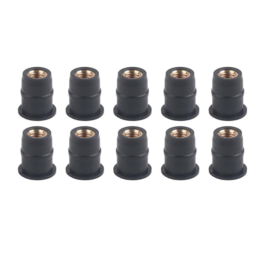 M5 Rubber Well Nuts 5mm/0.2in Metric Motorcycles Bolts Wellnut Rubber Well Nuts Well Nuts Kit Bolts Qme