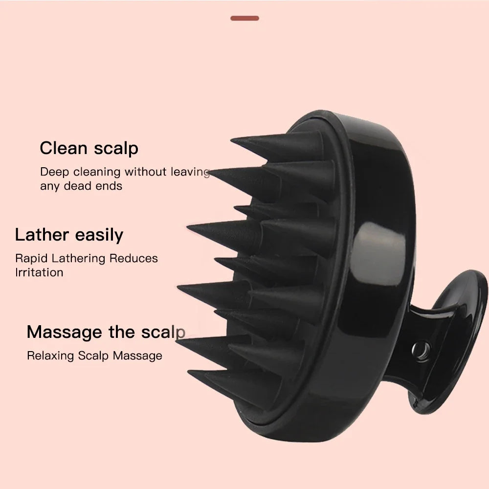 Silicone Head Scalp Massage Comb Hair Washing Brush Soft Massager Qme