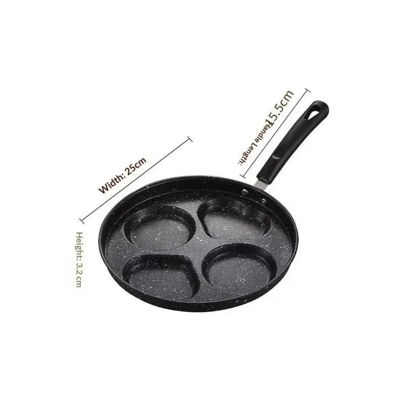 Four-hole Non-stick Breakfast Frying Pan Heat Resistant Portable Qme B