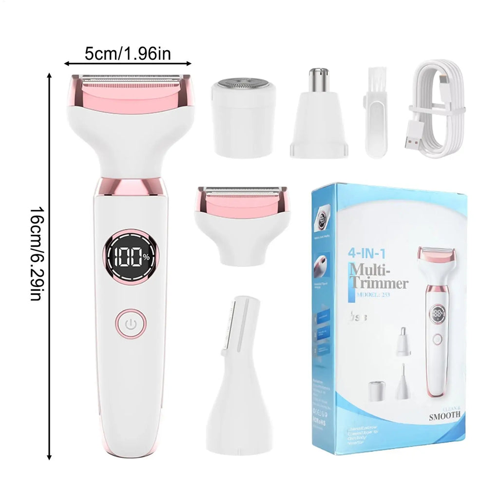 Ergonomic Handle Fast Charging Tool Body Hair Trimmer Painless Qme