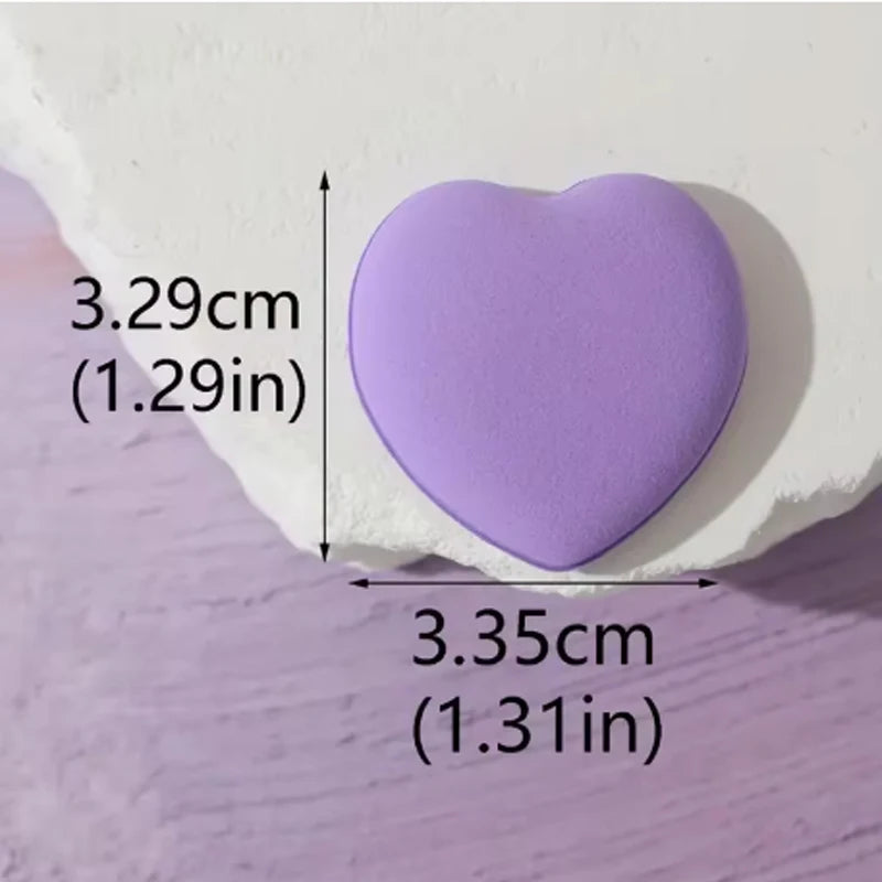Mini Heart-shaped Finger Powder Puff Makeup Tool Air Cushion Sponge Qme