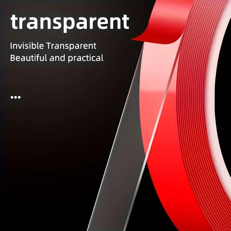 Strong Nano Double-Sided Tape | Adhesive for LED Light Strips | Meters of Removable No-Trace Glue | High Adhesion for Indoor Qme