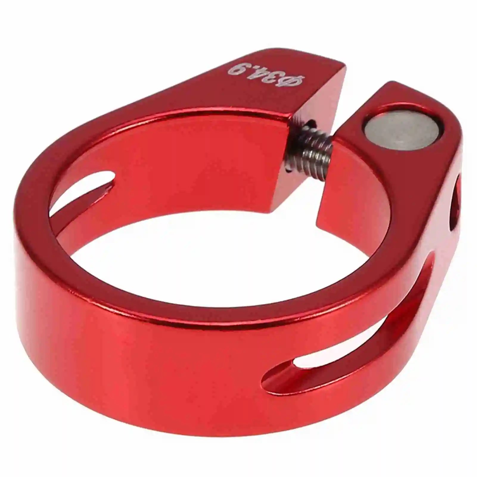 Bike Seat Post Clamp Bike Seatpost Clamp 5Colors 34.9mm Aluminum Alloy Seat Post Clamp Mountain Bike Seatpost Accessory Qme Red