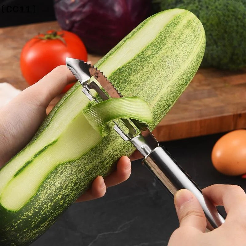 Stainless Steel Vegetable Skinner Scallion Shredder All-purpose Qme