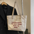 Student Classes Commute Laptop Carrying Bag Casual Handbags Canvas Qme Beige not lined
