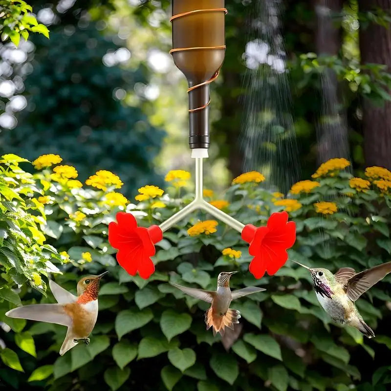Hummingbird Feeders Outdoors 3 Leak-proof Non-drip Splash-proof Wild Qme